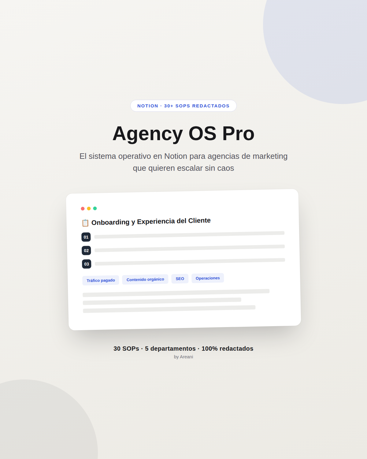Agency OS Pro — El Sistema Operativo en Notion con 30+ SOPs Redactados